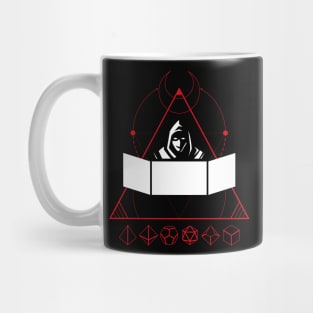 Dungeon Master with Polyhedral Dice Set TRPG Tabletop RPG Gaming Addict Mug